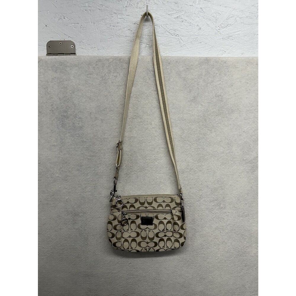 Coach Poppy Swingback Crossbody‎ Purse Silver Accents - Picture 3 of 11